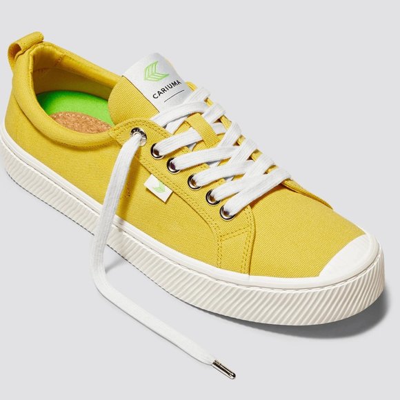CARIUMA: Women's OCA Low Canvas Sneaker-Yellow-Size 9 - Picture 1 of 6